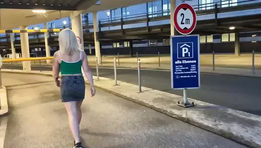 Devil Sophie - OMG I have to poop and piss like this - come on let's have a look at the parking garage