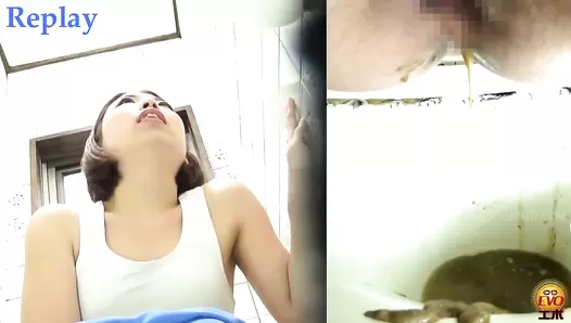 EE-575 03 Hidden video footage: girls leaking farts and poop during physical excersises