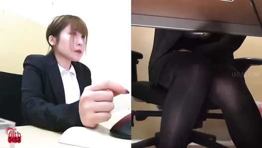 FF-541 05 New female employees leaking imminent and shameful farts before defecation