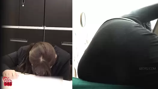 FF-541 05 New female employees leaking imminent and shameful farts before defecation
