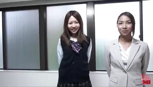 FF-134 03 School girls vs office ladies. Enema competition