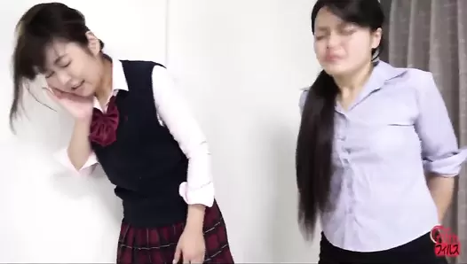 FF-134 03 School girls vs office ladies. Enema competition