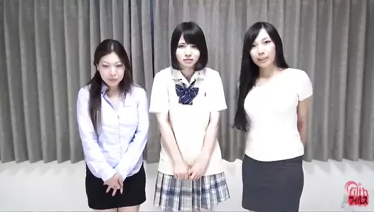 FF-134 02 School girls vs office ladies. Enema competition