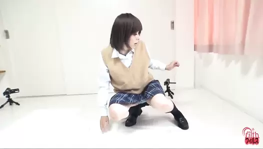 FF-134 02 School girls vs office ladies. Enema competition