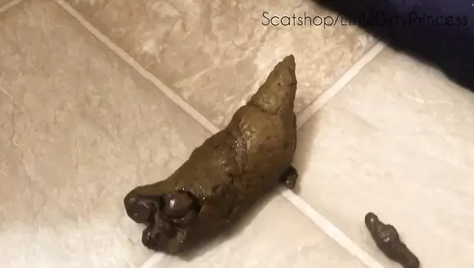 LittleDirtyPrincess - Urgent shit plops on the floor