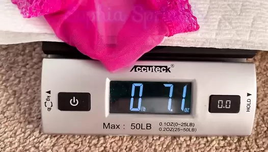 Sophia_Sprinkle Hot Pink Panty Poop on Chair
