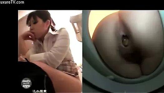 A big turd from asian girl ass