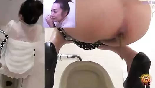 Japan girls shitting public toilet voyeur, JAV Collection, 