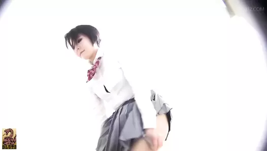SR053 05 Stool flatulence - constipated schoolgirls farting and pooping on toilet