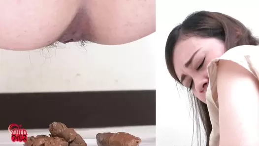 FF-459 02 Shameful poop-face, anus gaze and feces close-up!