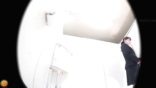 EE-786 01 Hidden camera footage of sexy poop from OLs in lewd underwear.