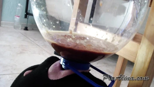 suppkakiem - Alina pooping in mouth of a toilet slave with shit and diarrhea with a fart