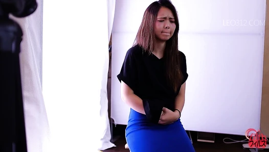 FF-383 01 Busy street. Opened door. White curtain. Girl, enema and defecation