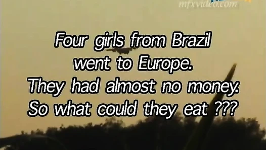 4 girls shitting in Europe - Karla, Karen, Barbara Cristina, Leticia Miller