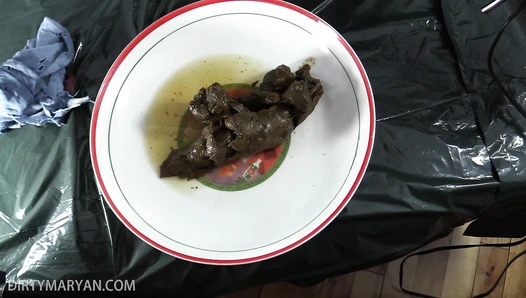 DirtyMaryan - Pooping snake facing you and encouraging you eating my shit