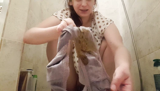 KatyPoopAllFloor - I wake up with my ass dirty,anal