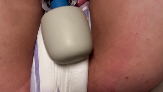 AmatureScatCouple - Hot Blond Poops Diapers Smears and jerks dirty dildo.