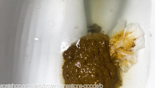 Brownsensations - Doggy solid with 3 toilet blowouts