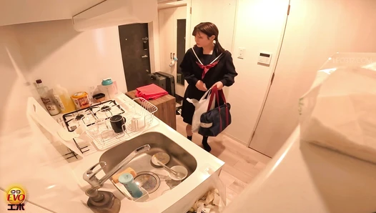 EE-774 03 Little sister prank enema. Sudden poop leak!