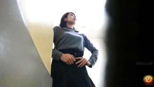 EE-799 04 Hidden camera footage of defecation in a bookstore: womens sudden urge to poop.