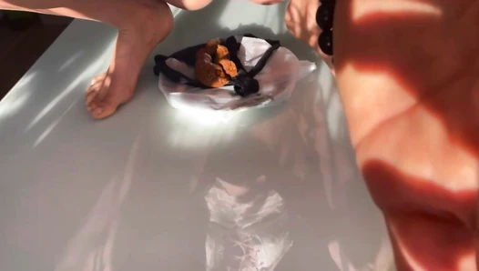 VeganLinda - Best panty destroyed with Pee/Poo/Period