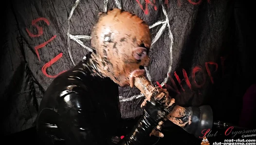 SlutOrgasma - Extreme shit play swallowing and sex machine fucked