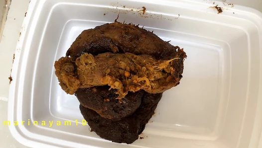 Marinayam19 - Shit on paper and transferred to container