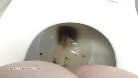 CassieScat - Fast, Desperate Runny Toilet Poop + Wiping