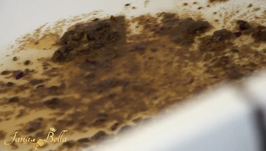 JanaBella - Closeup Shower Wall Enema Shit and Piss