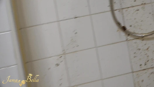 JanaBella - Closeup Shower Wall Enema Shit and Piss
