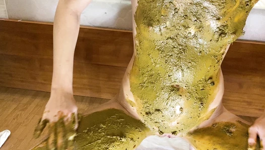 p00girl - pile of diarrhea, smeared, face mask,fisting