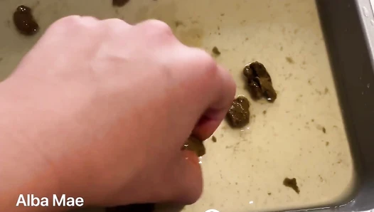 Alba Mae - Constipated enema and showing you my hard shits!