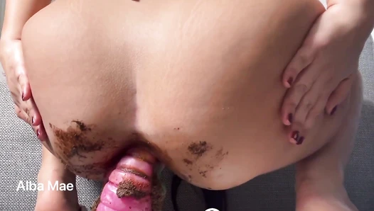 Alba Mae - Shitty dildo ride with some dropping, Amateur Collection, 