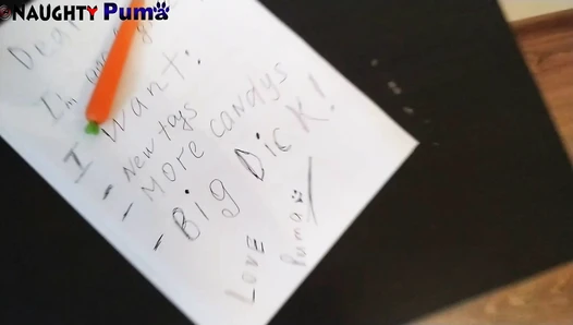 NaughtyPuma - Writing to Santa and Pooping Diaper ;)