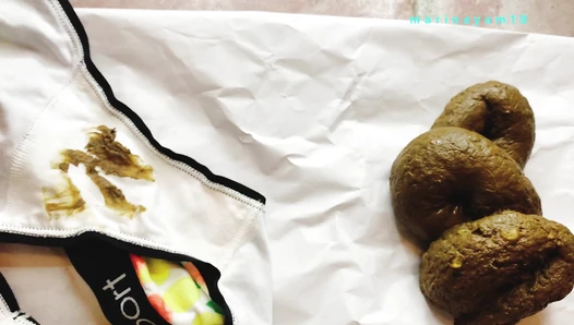 Marinayam19 - Making of Pee soaked panties&shit wiped panties