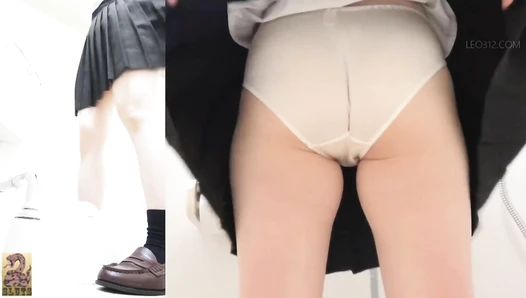 SR-061 05 6 viewing angles of beautiful japanese schoolgirls farting and pooping on toilet